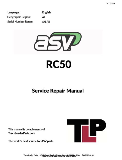 asv rc 50 installation instructions